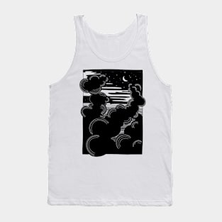 Night sky clouds Tank Top